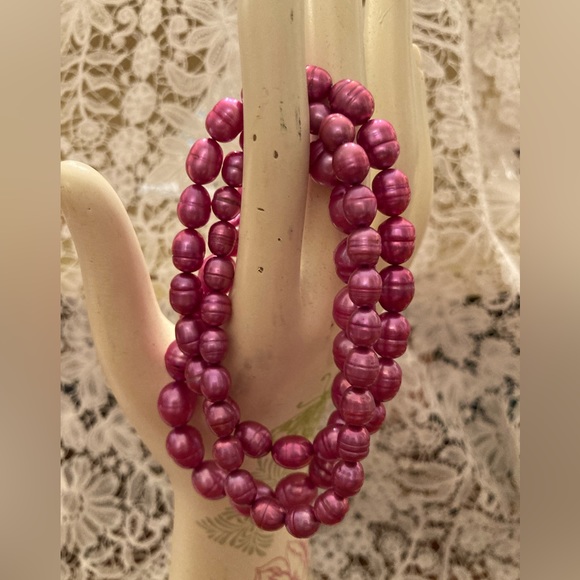 PINK Pearl Bracelet Set stretch Bracelets. Excellent quality GORGEOUS - Picture 4 of 5